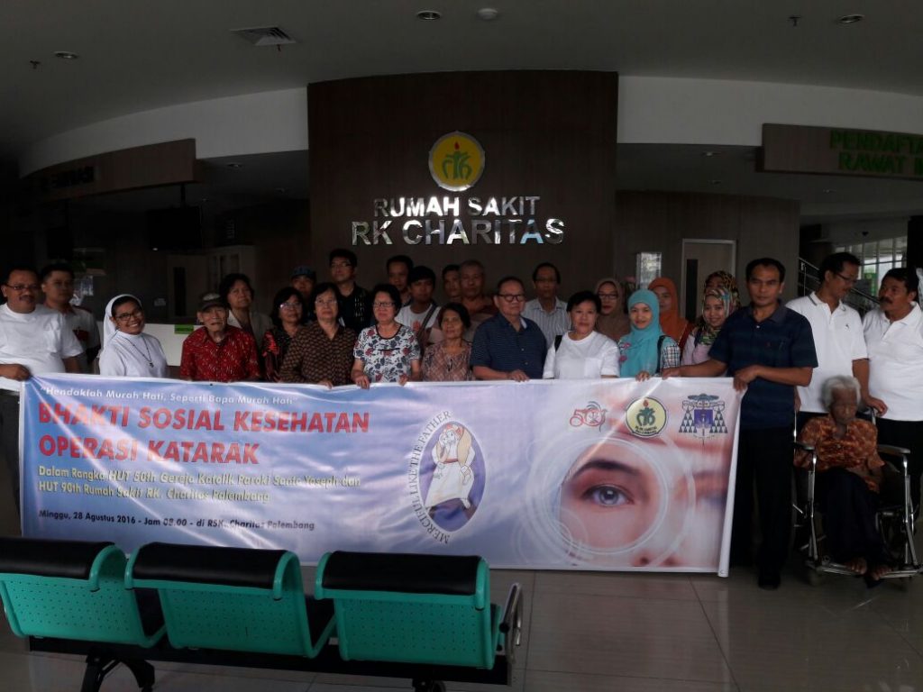 Bakti Sosial Operasi Katarak  HUT Emas Paroki Santo Yoseph Palembang